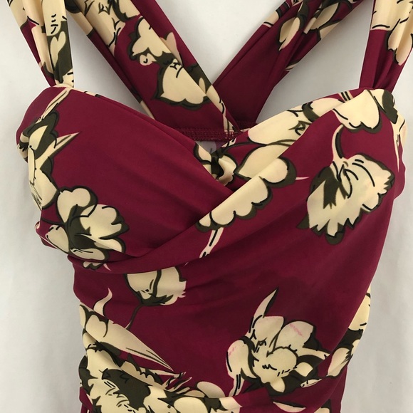 Cocopear Red Floral Cross Back Summer Swimwear M - Picture 10 of 11